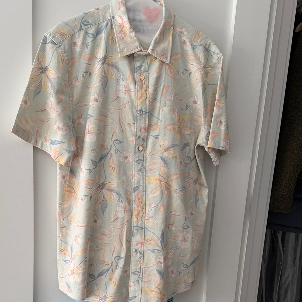 Faherty M Pastel Floral Button Down Shirt